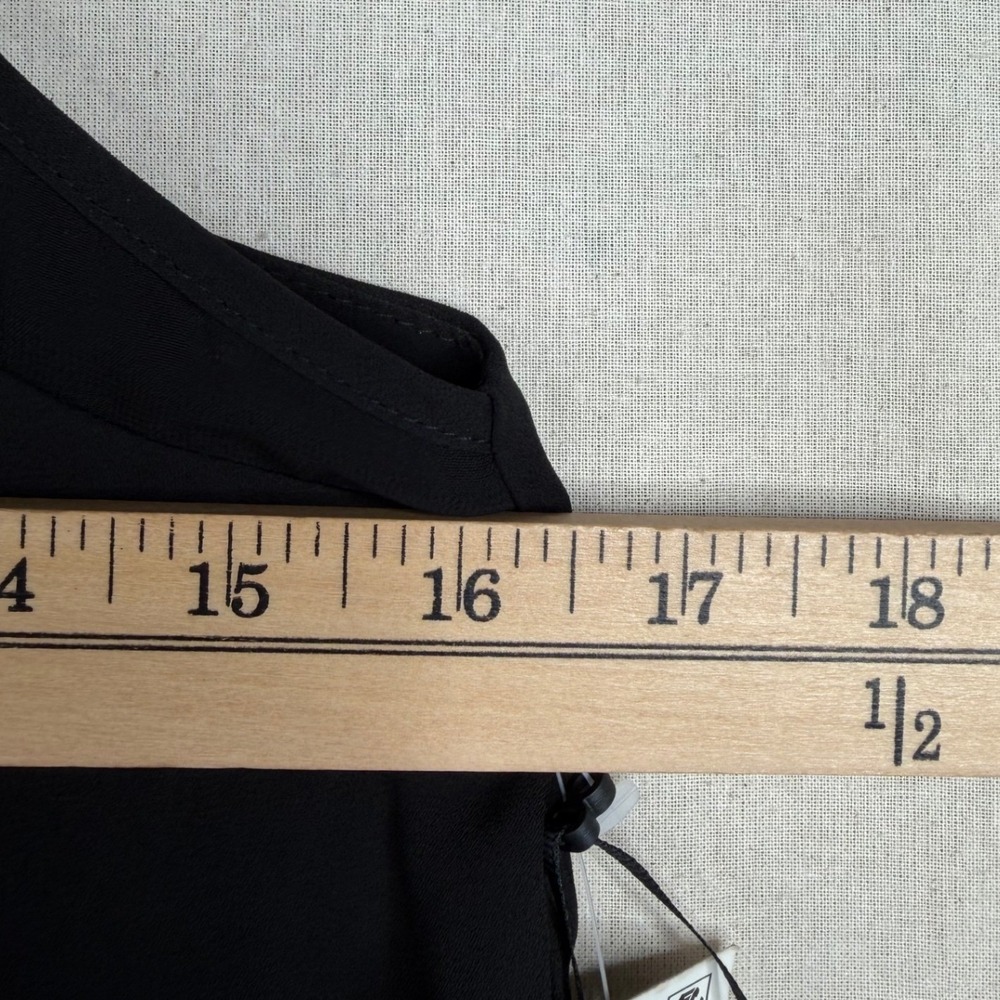 New 1. State V-neck Tank Blouse size XS Black - Picture 7 of 8